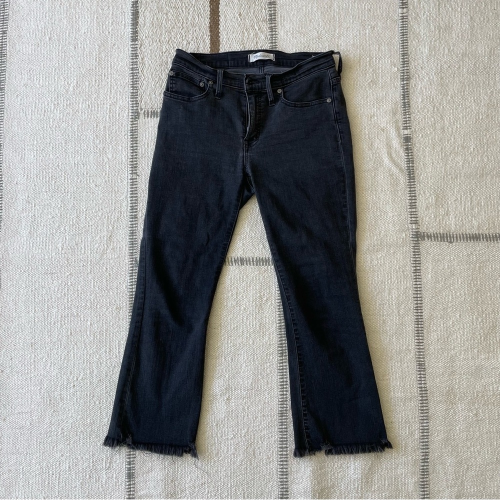 MADEWELL FADED WASHED BALCK CALI-DEMI BOOT CUT JEAN